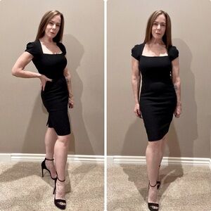 MODCLOTH Black Dress Sweetheart Neckline